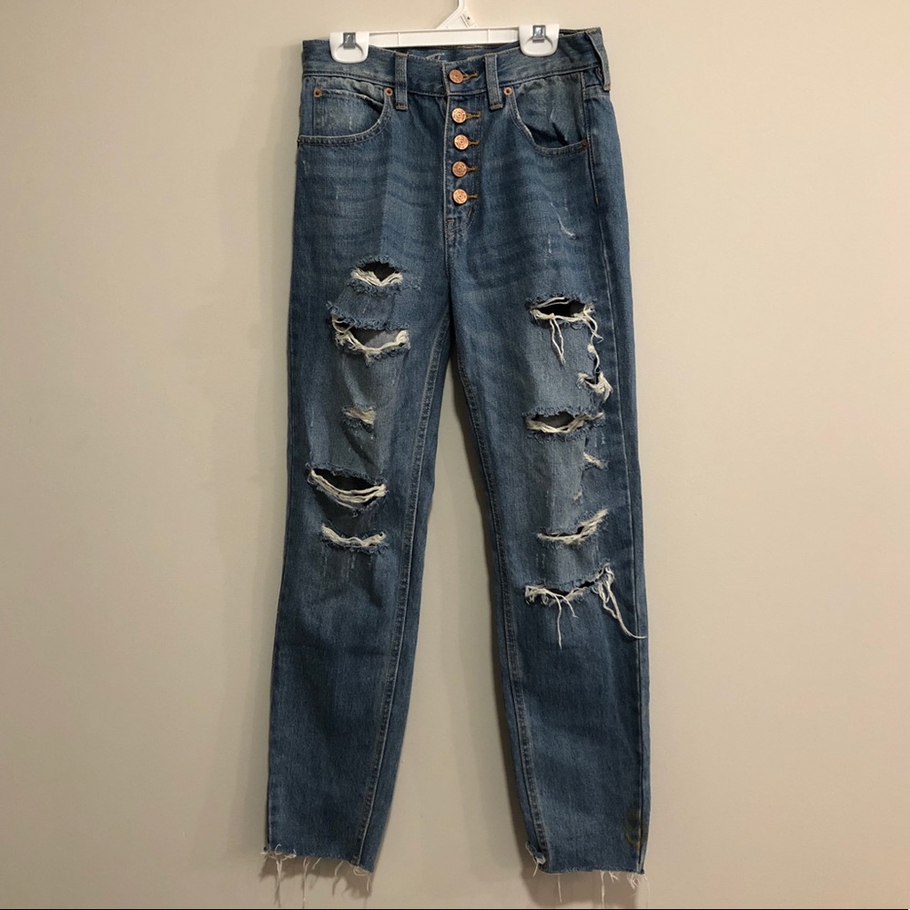 We The Free Ripped Straight Leg Jeans
